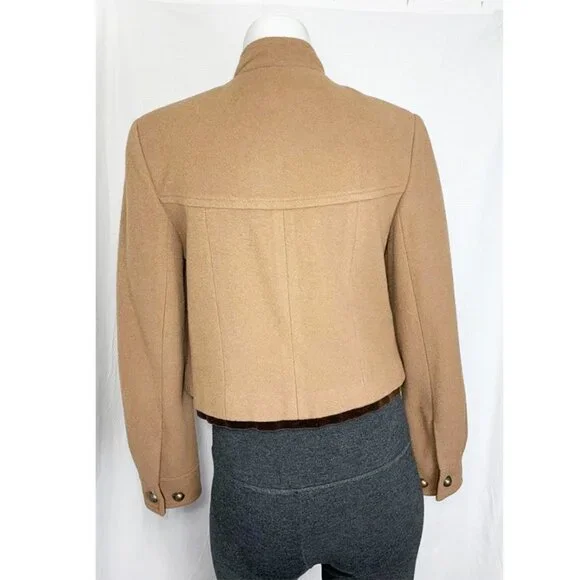 VINTAGE Velvet trim cropped equestrian jacket - Picture 4 of 7